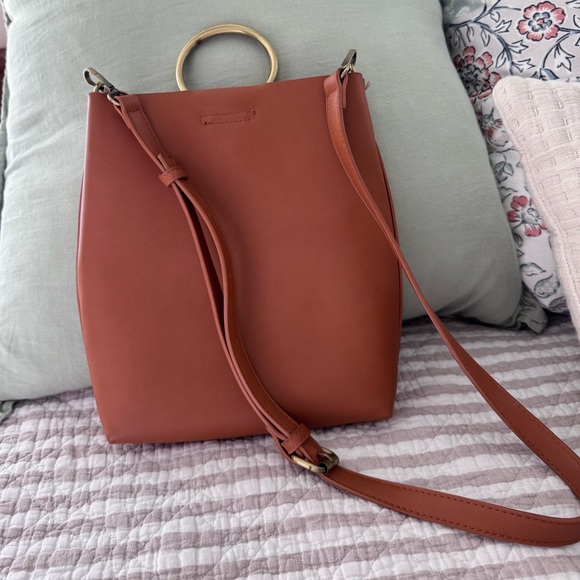 Street Level Crossbody Bag with Brass Handles - Picture 2 of 8